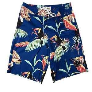 American Eagle Mens Board Shorts Swim‎ Bottoms Size XS Colorful Toucan 28 x 10